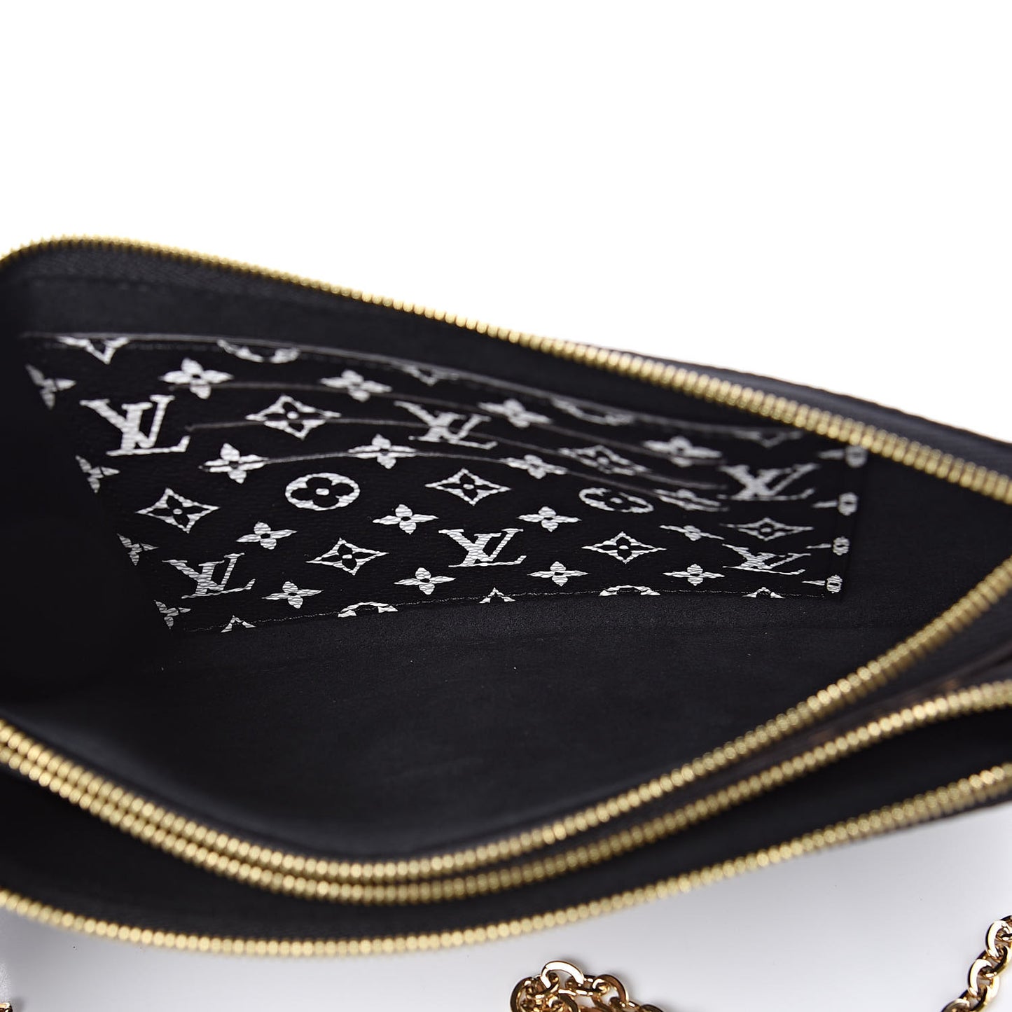 Monogram Giant Jungle Pochette Double Zip Black