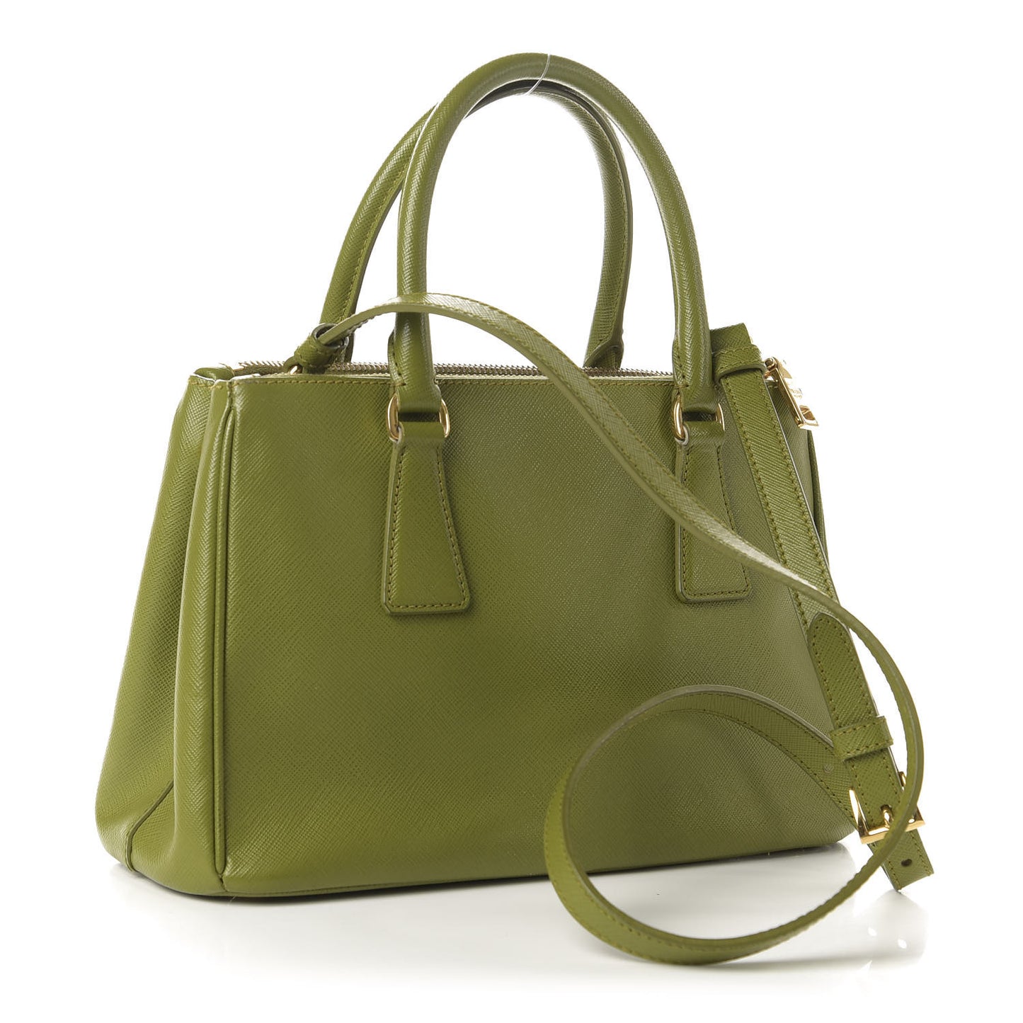 Saffiano Small Galleria Double Zip Tote Edera