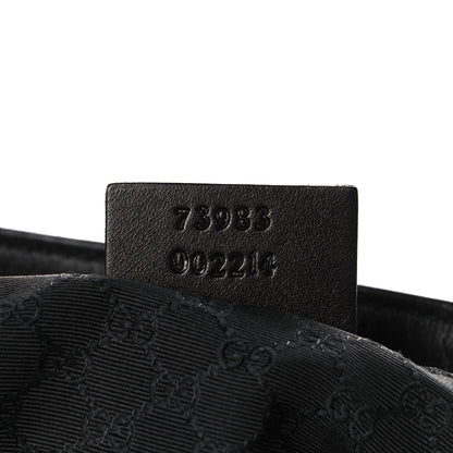 Gucci Denim Calfskin Web Tote Black 7 of 12