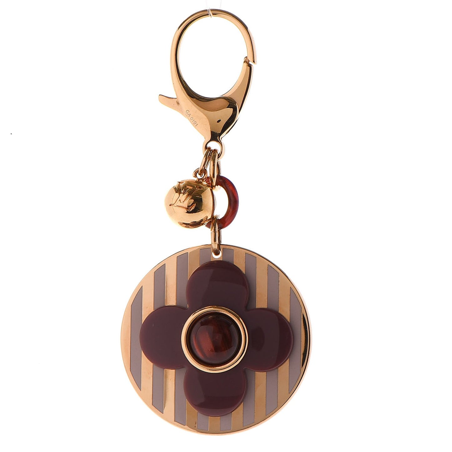 Rayures Bag Charm Purple