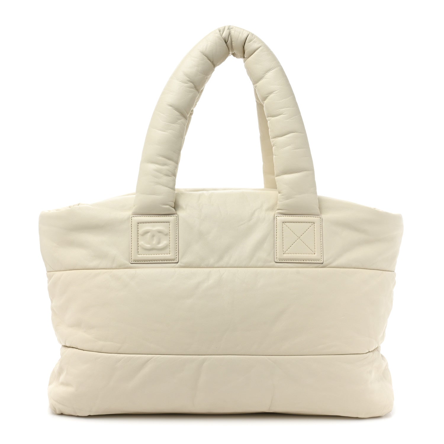 Chanel Lambskin Quilted Large Coco Cocoon Tote White 1 of 9