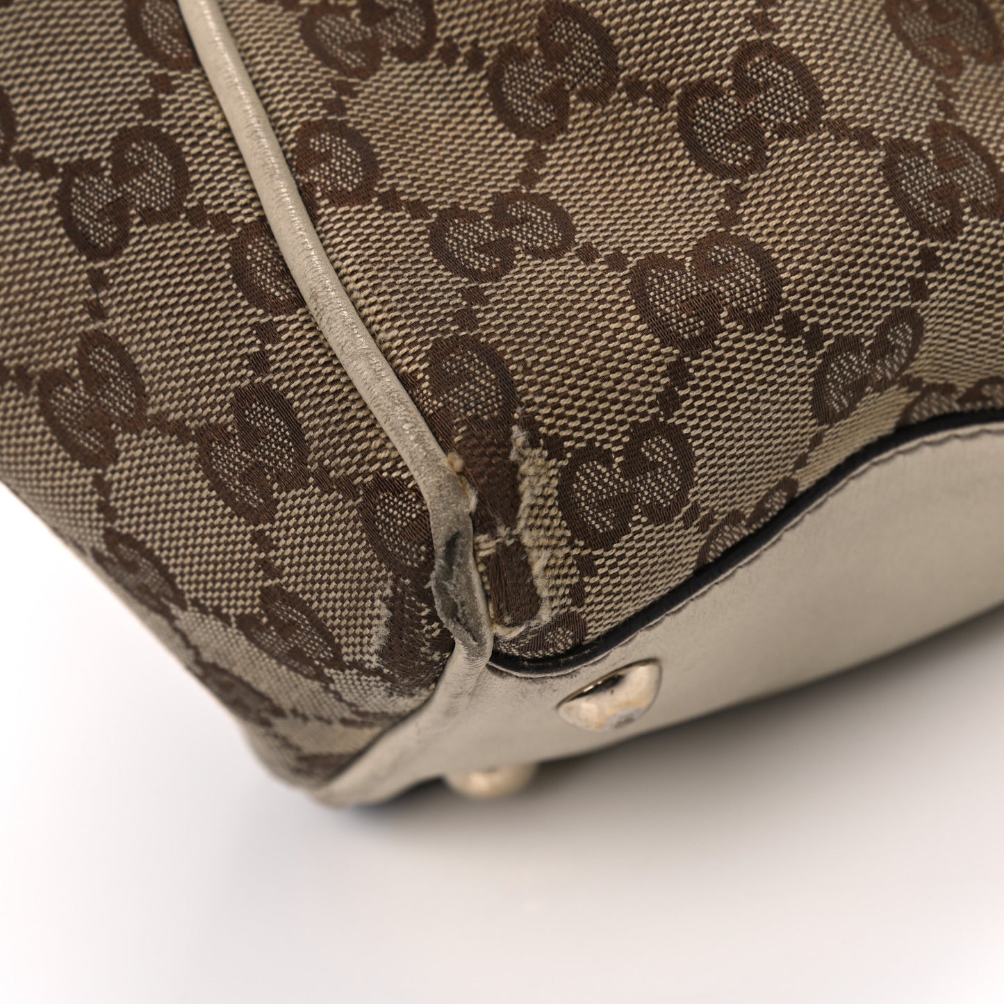 Monogram Peggy Braided Tote Off White