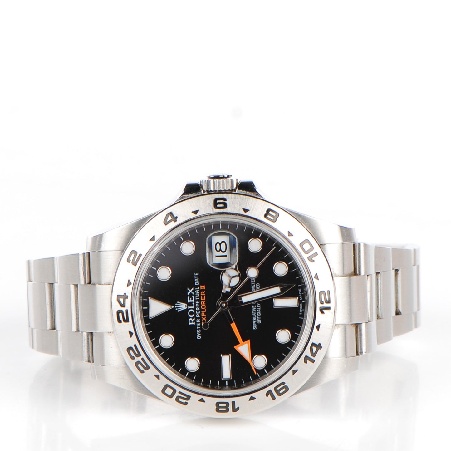Stainless Steel 42mm Oyster Perpetual Date Explorer II Watch Black 216570