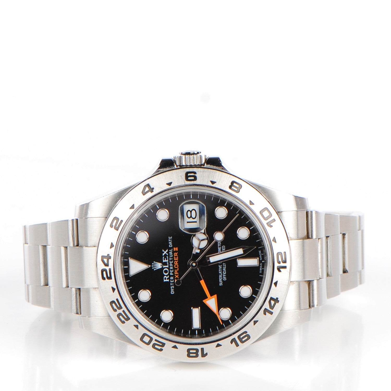 Rolex Stainless Steel 42mm Oyster Perpetual Date Explorer II Watch Black 216570 4 of 8
