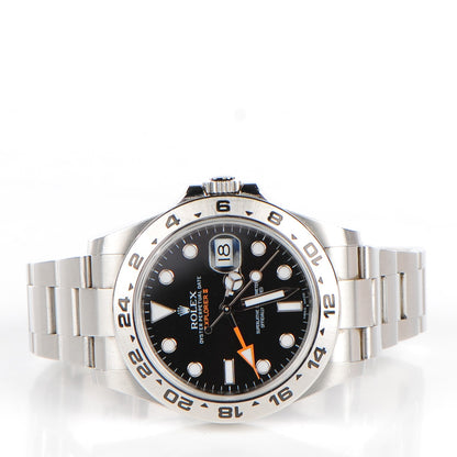 Rolex Stainless Steel 42mm Oyster Perpetual Date Explorer II Watch Black 216570 4 of 8
