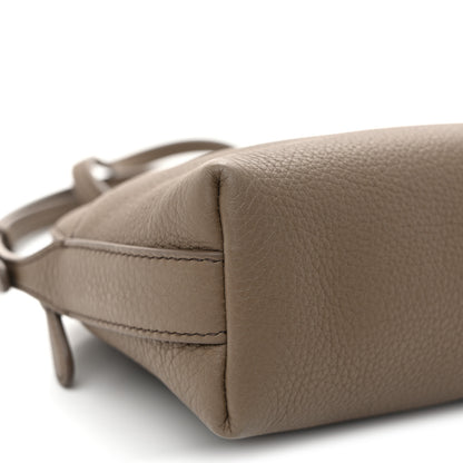 The Row Grained Calfskin Annie E/W Crossbody Bag Smoked Taupe 7 of 8