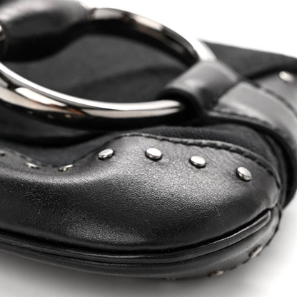 Gucci Monogram Studded Horsebit Clutch Black 9 of 11