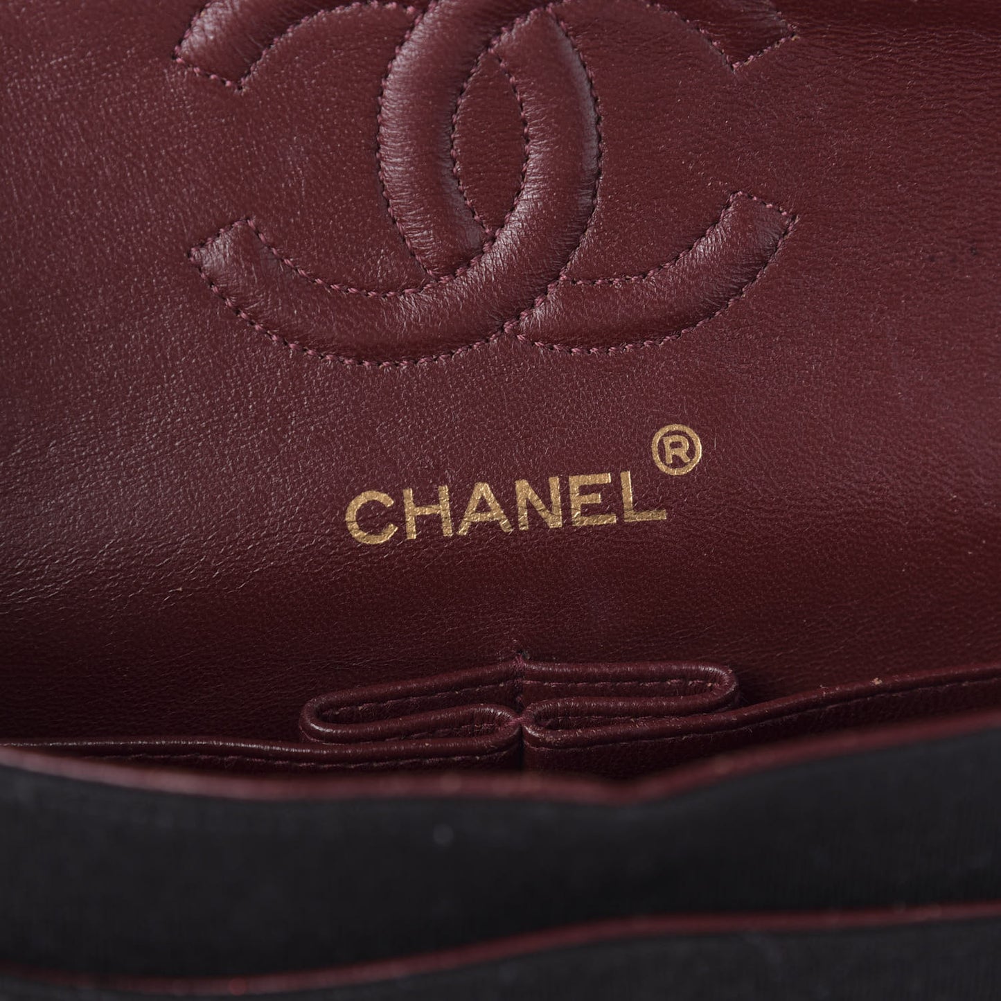 Jersey Quilted Small Double Flap Black