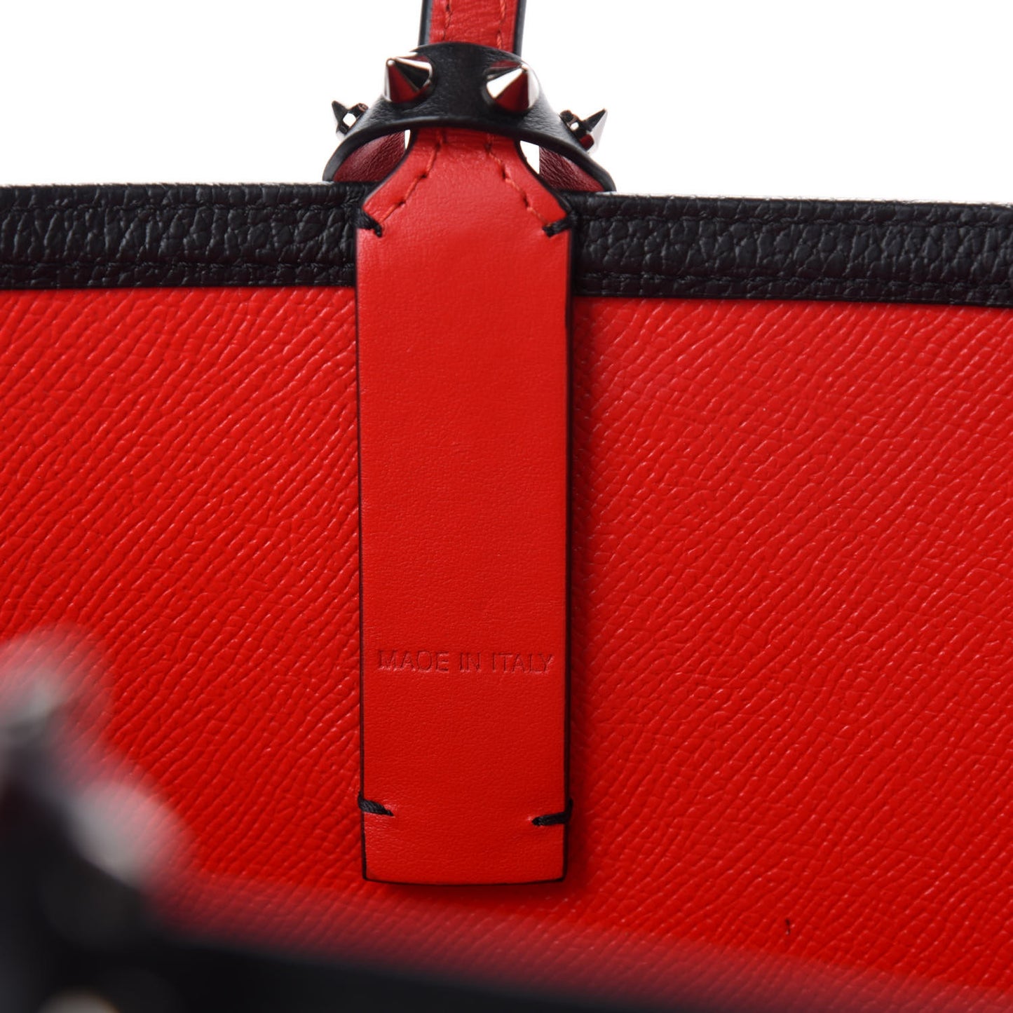 Calfskin Spikes East West Cabata Tote Black