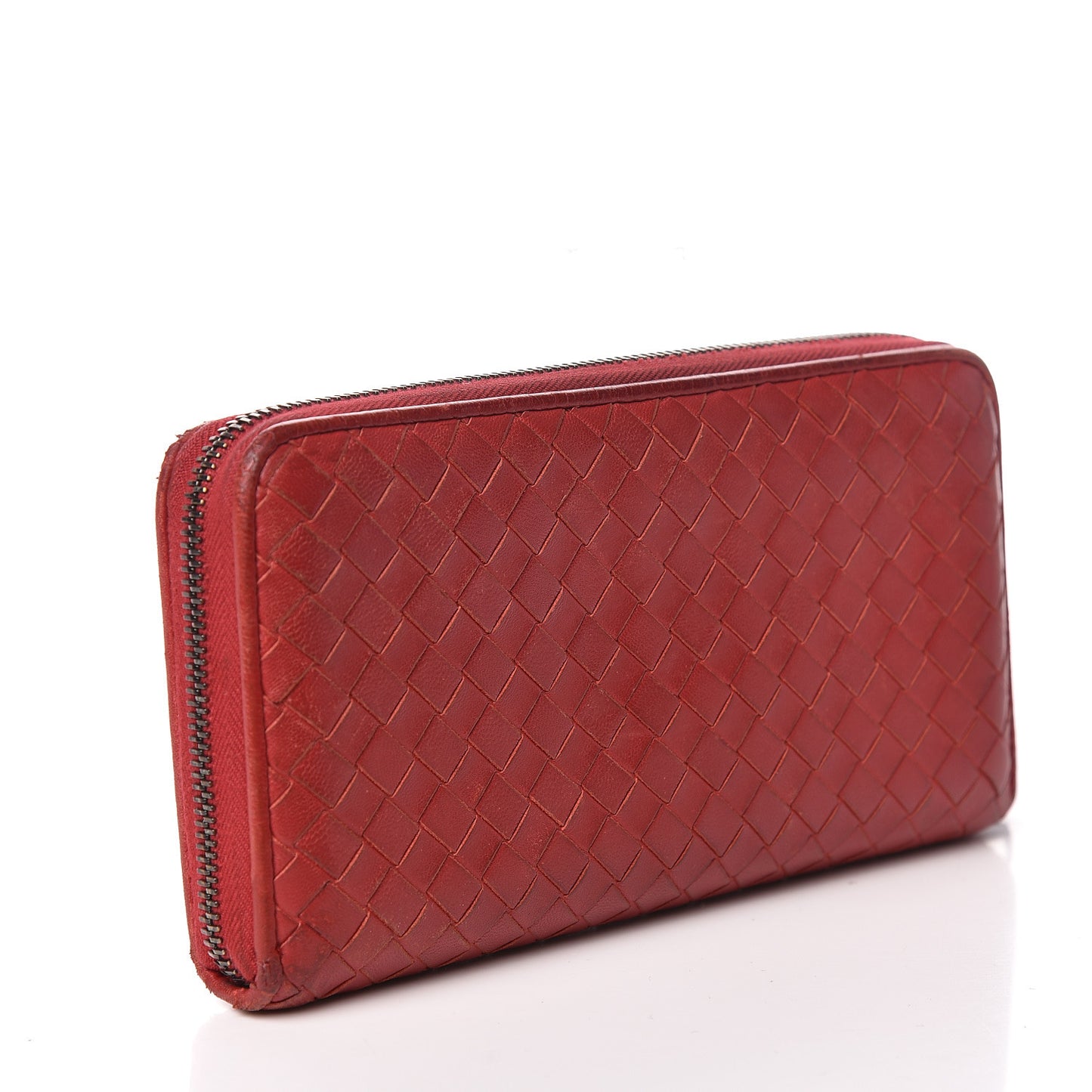Nappa Intrecciato Zip Around Wallet