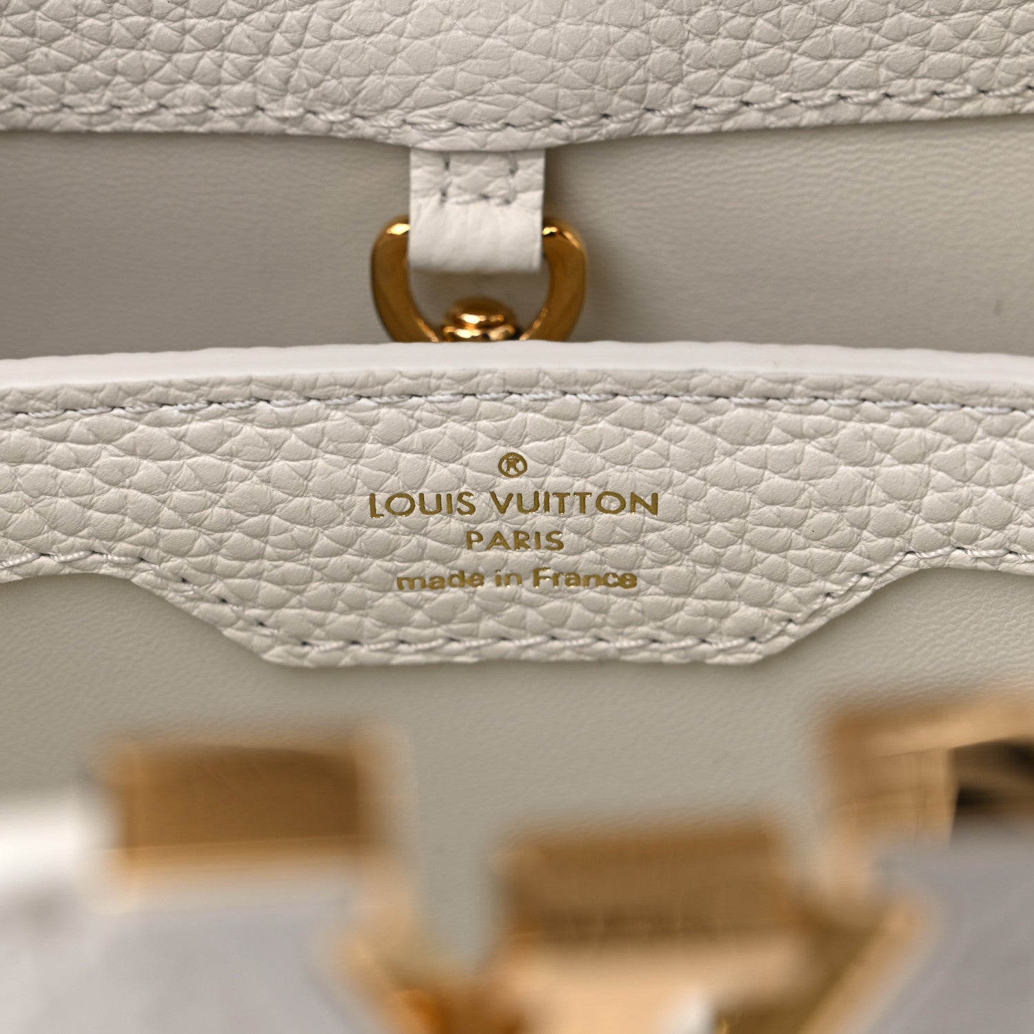 Louis Vuitton Taurillon Capucines BB Snow 6 of 10
