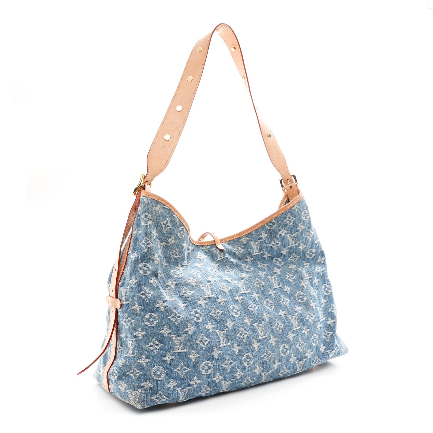 Louis Vuitton Monogram Denim CarryAll MM Blue 4 of 11