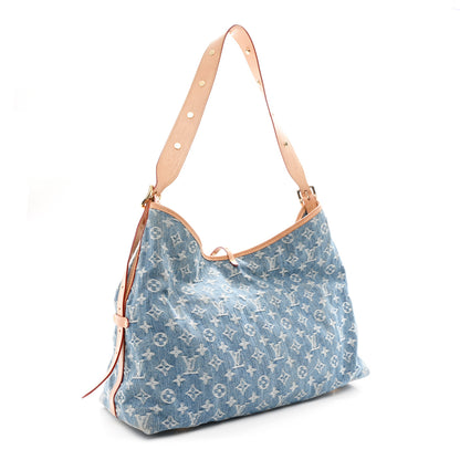Louis Vuitton Monogram Denim CarryAll MM Blue 4 of 11