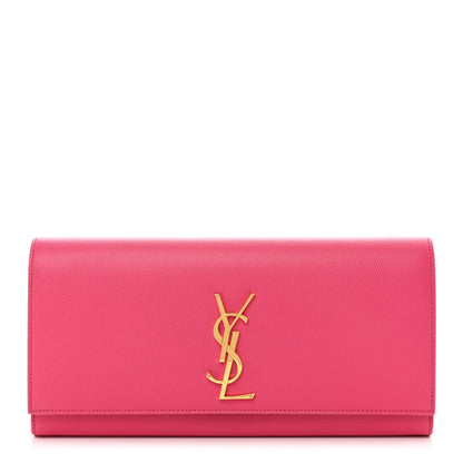 Saint Laurent Grain De Poudre Classic Monogram Cassandre Clutch Lipstick Fuchsia 1 of 9