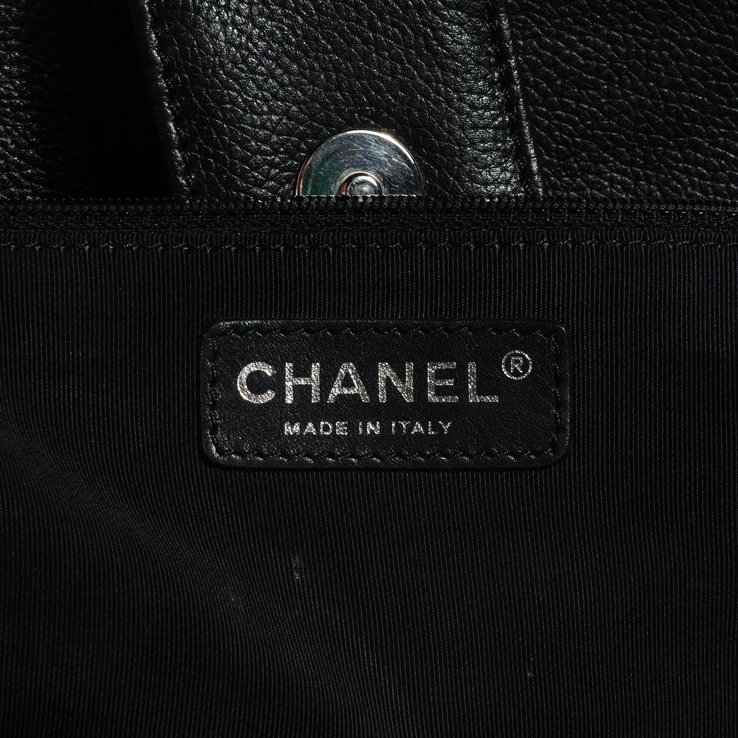 Calfskin Cerf Shopper Tote Black