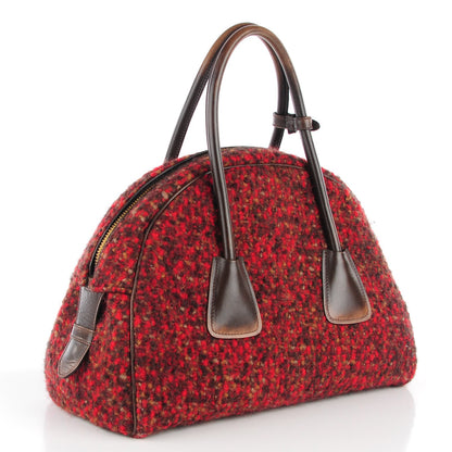 Prada Wool Boucle Vitello Vintage Bowler 3 of 10