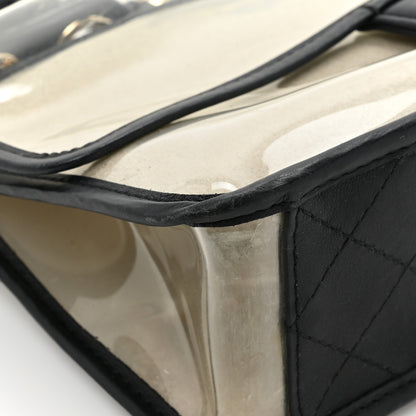 Chanel Lambskin PVC Sand By The Sea Flap With Pearl Strap Black 10 of 13