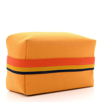 Hermes Wool Large Bride-A-Brac Pouch Coral Ocher Blue 4 of 12