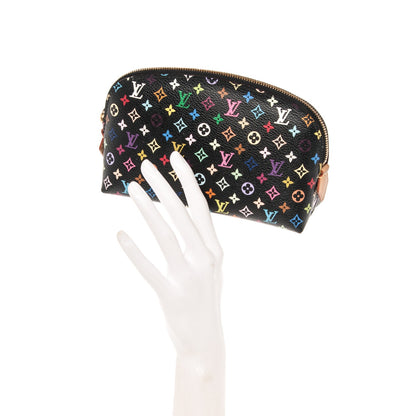 Louis Vuitton Monogram Multicolor Cosmetic Pouch Black Grenade 2 of 6