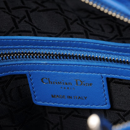 Christian Dior Lambskin Cannage Large Lady Dior Blue Persan 7 of 9