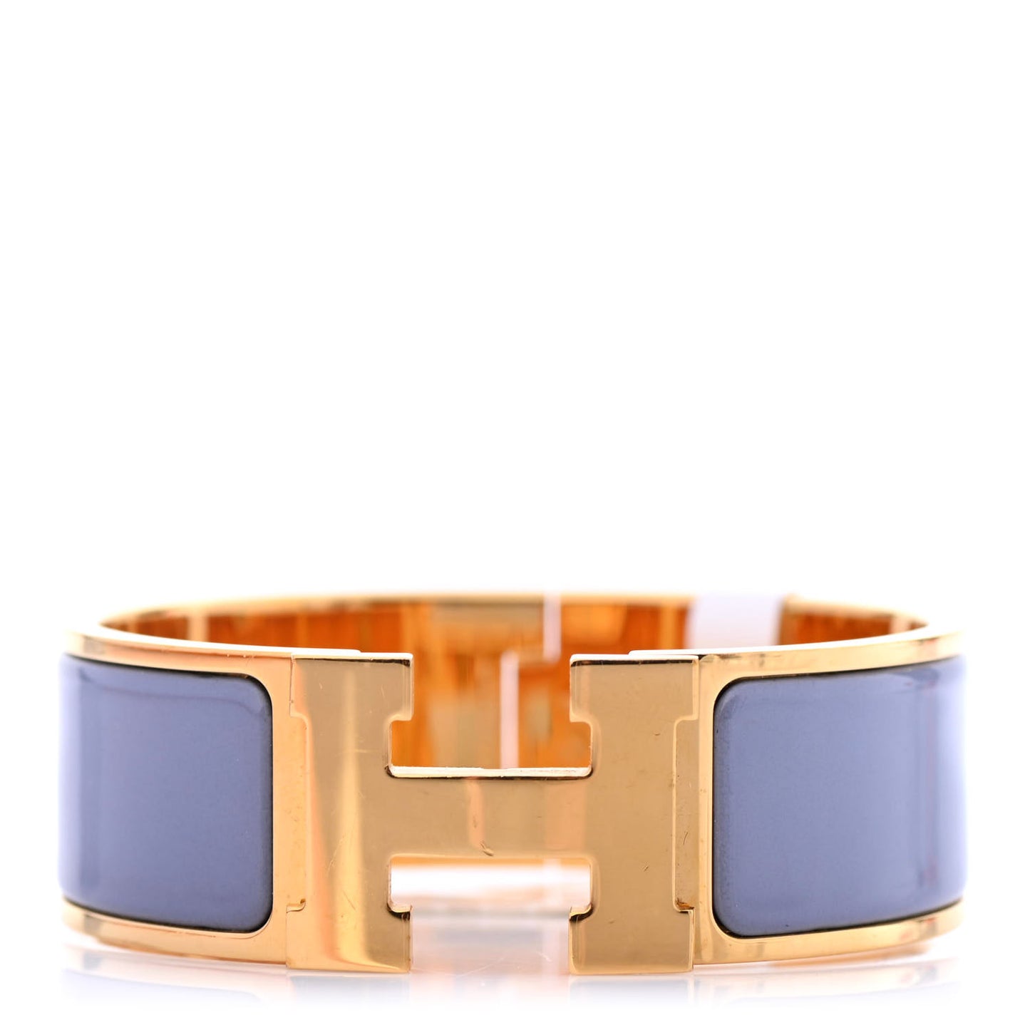 Enamel Wide Clic Clac H Bracelet PM Bleu Lin