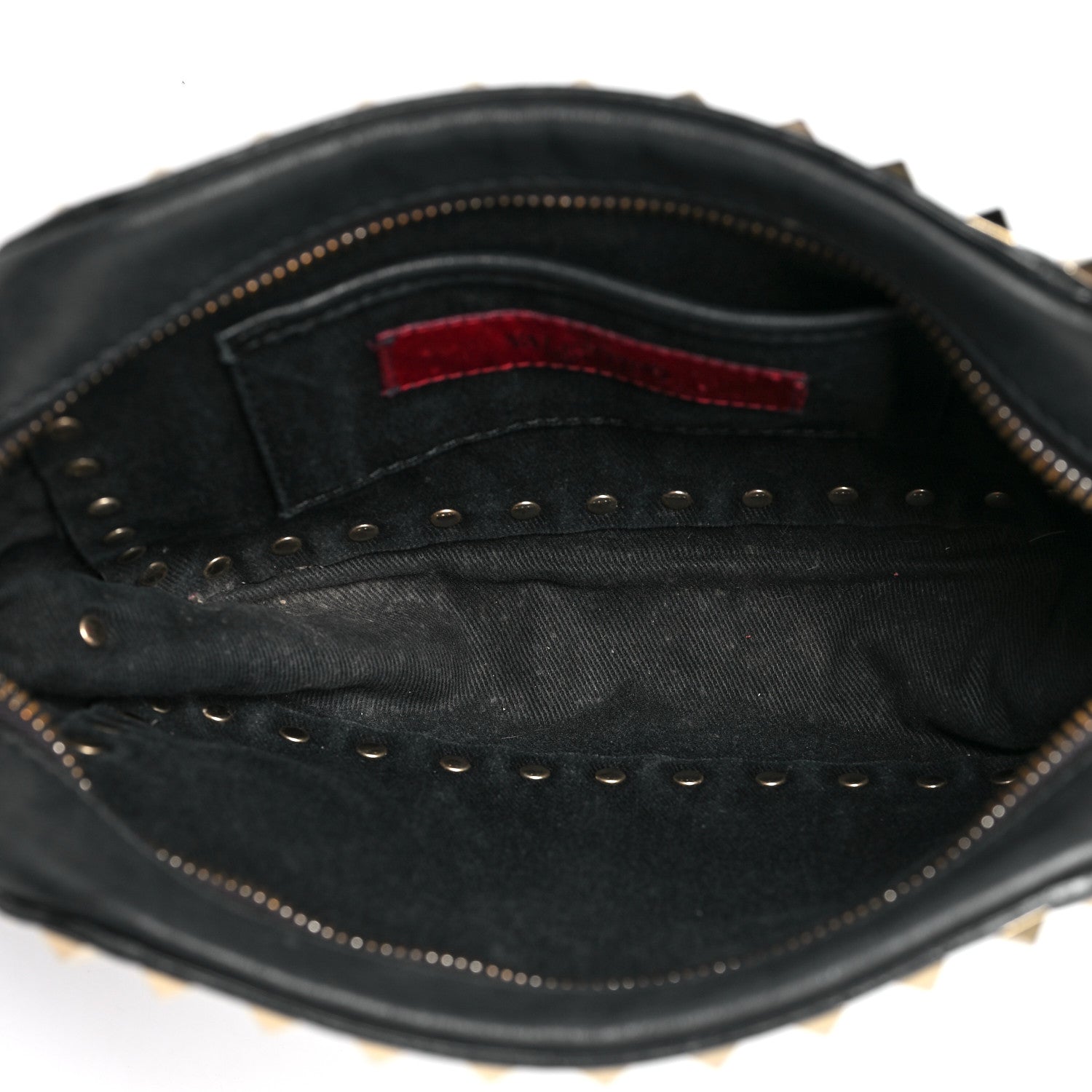 Valentino Garavani Pebbled Calfskin Rockstud Camera Crossbody Bag Black 5 of 8