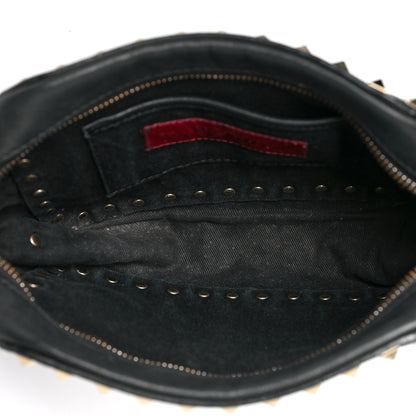 Valentino Garavani Pebbled Calfskin Rockstud Camera Crossbody Bag Black 5 of 8