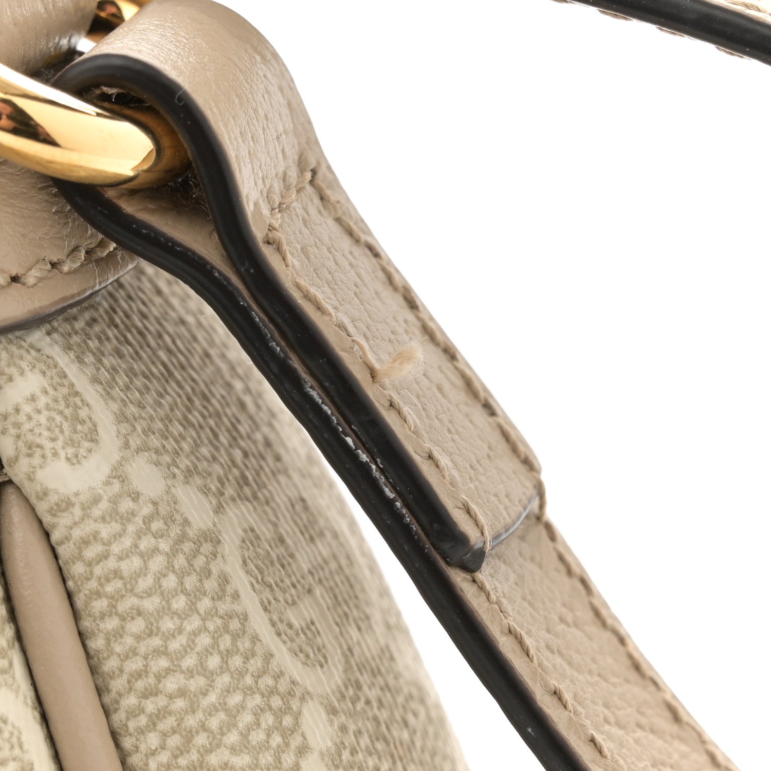 Gucci GG Supreme Monogram Textured Dollar Calfskin Small Ophidia Hobo Beige Mystic White Oatmeal 12 of 13