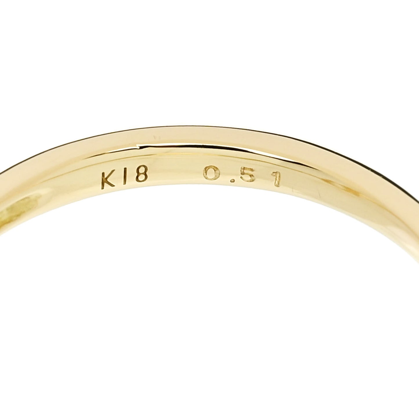 18K Yellow Gold Diamond .51ct Oval Cut Solitaire Engagement Ring  52 6