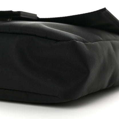 Fendi Econyl Nylon Cuoio Romano Monochrome Medium Baguette Messenger Bag Black 10 of 12