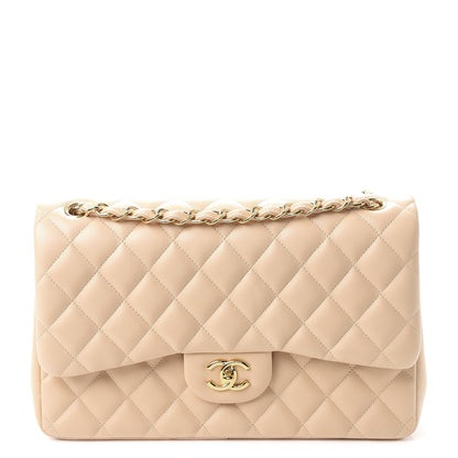 Chanel Lambskin Quilted Jumbo Double Flap Beige Clair 1 of 7