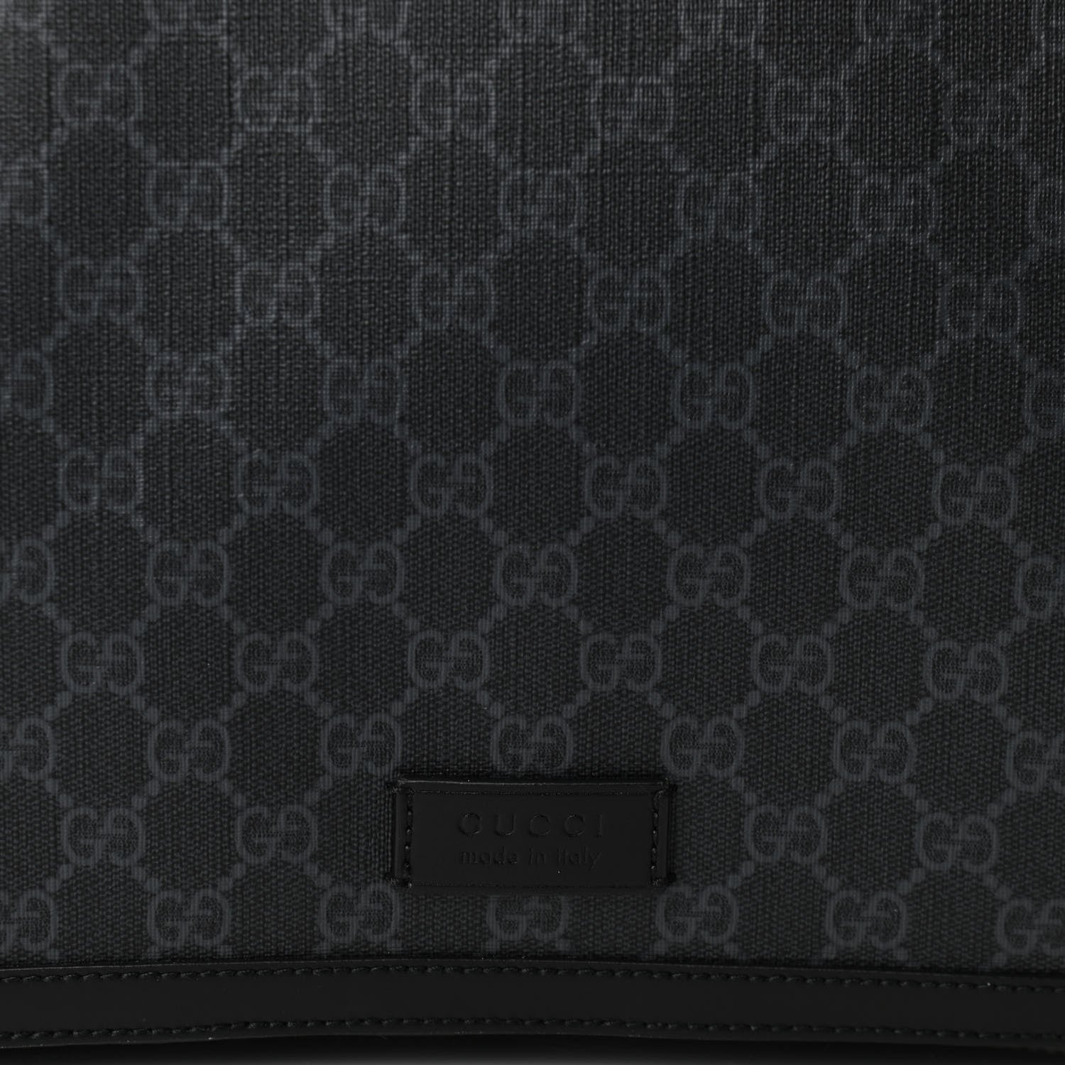 Gucci GG Supreme Monogram Web Messenger Diaper Bag Black Grey 8 of 10