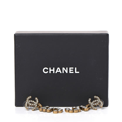 Chanel Metal Crystal City of Lights No 5 Drop Earrings Gold 5 of 5