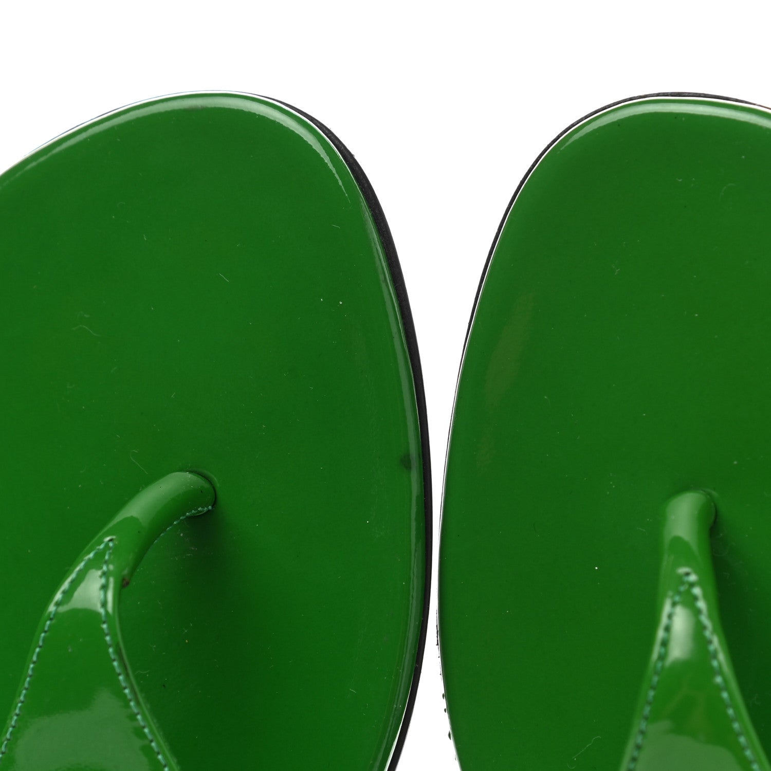 Gucci Patent Horsebit Thong Sandals 36.5 Green 10 of 11