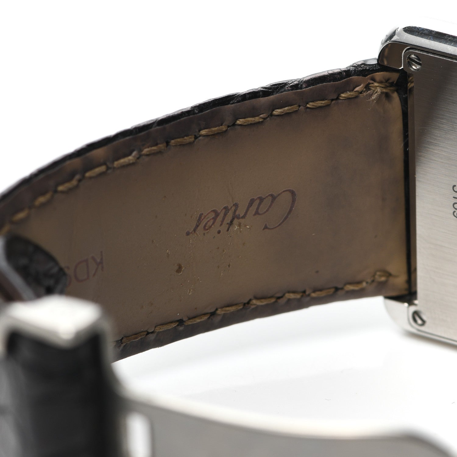 Cartier Stainless Steel Alligator 27mm Tank Solo Quartz Watch 6 of 6