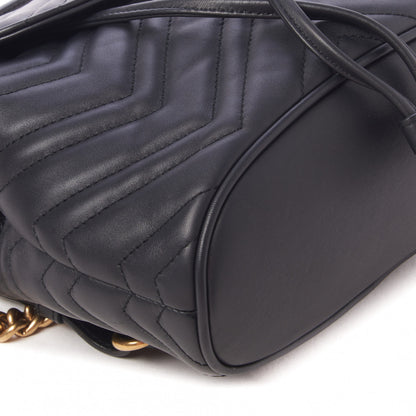 Gucci Calfskin Matelasse GG Marmont Flap Backpack Black 5 of 8