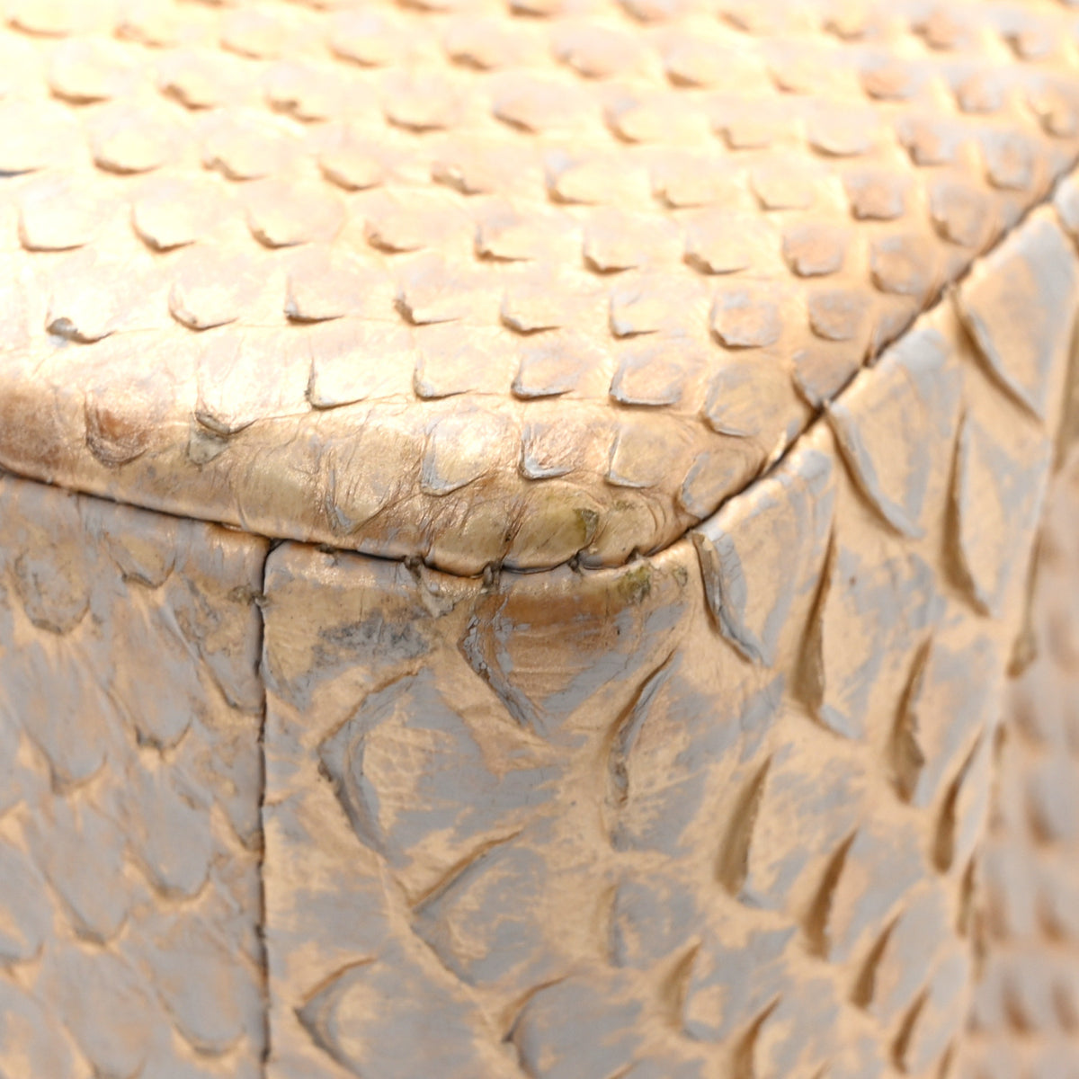 Chanel Metallic Snakeskin Mini Rectangular Flap White Gold 20 of 29