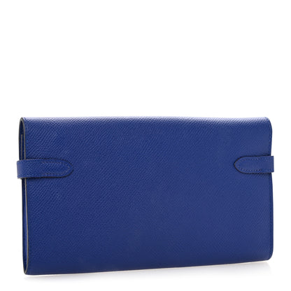 Hermes Epsom Kelly Longue Wallet Bleu Electrique 3 of 11