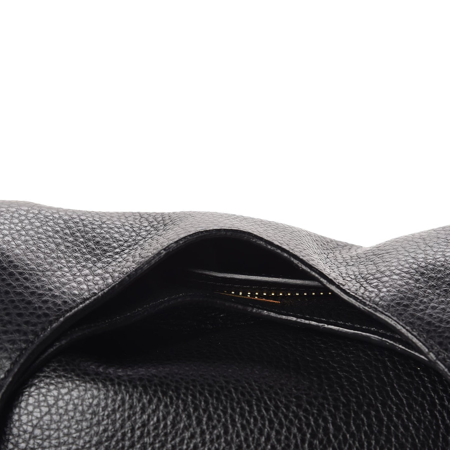 Grained Calfskin Large Alix Padlock Zip Shoulder Bag Black