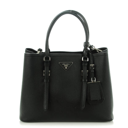 Prada Saffiano Cuir Double Handle Tote Black 1 of 8