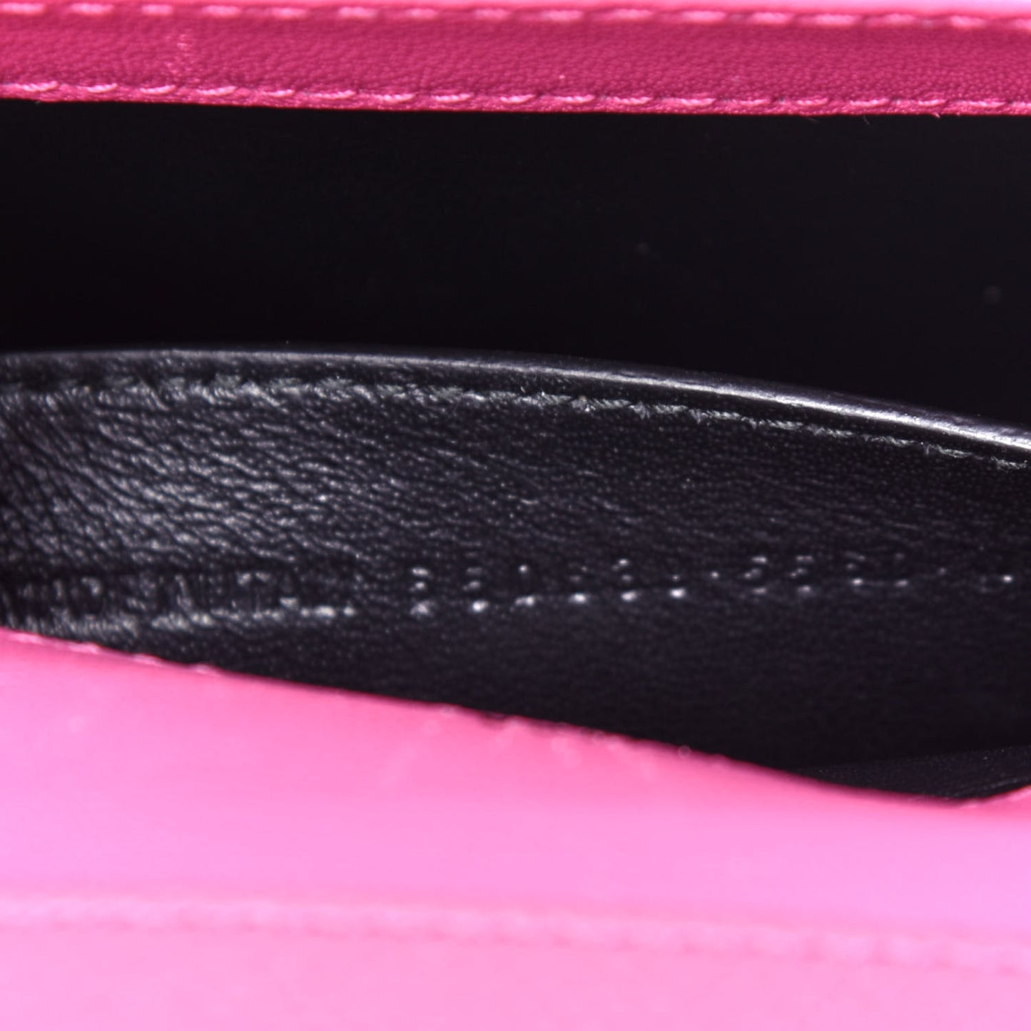 Signature Grained Calfskin Logo Print Ville Day Bag XS Rose Bubblegum Black