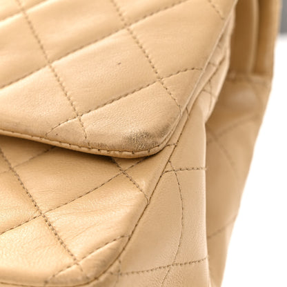 Chanel Lambskin Quilted Medium Double Flap Beige 14 of 14
