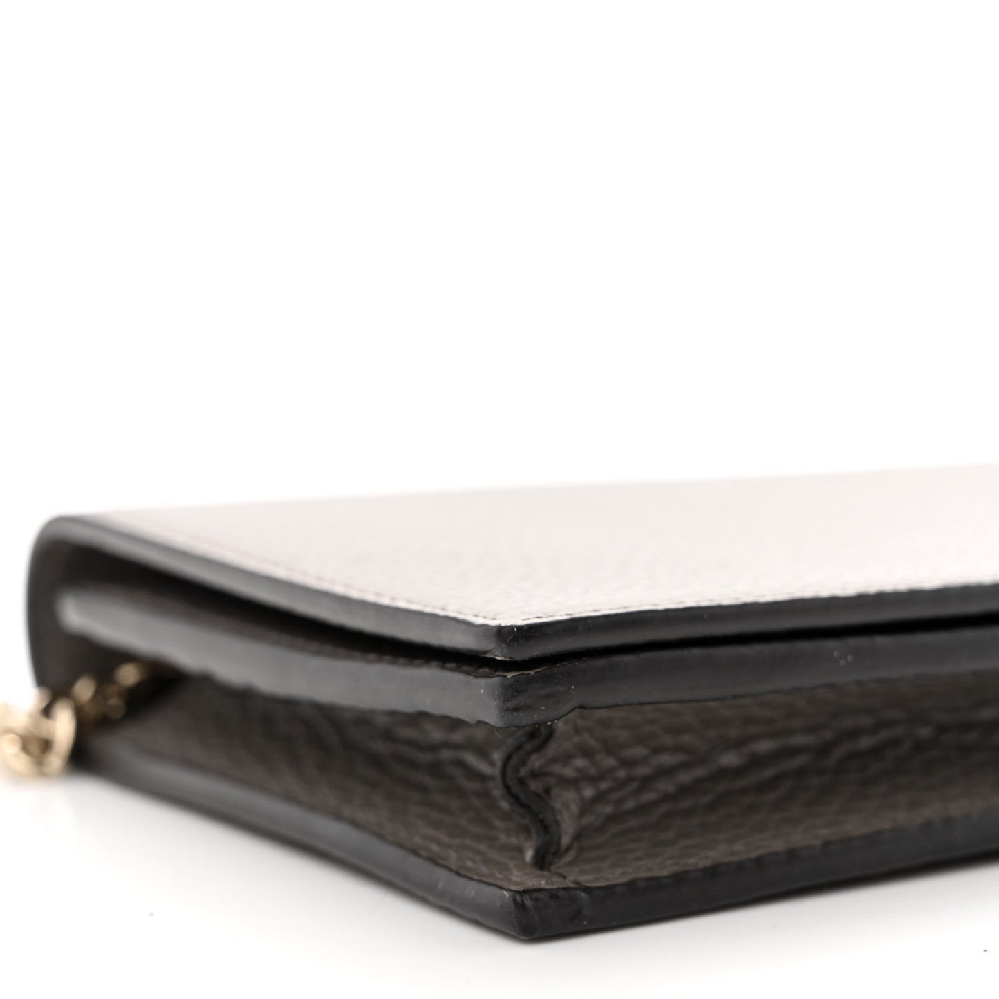 Dollar Calfskin Medium Betty Chain Wallet Loess