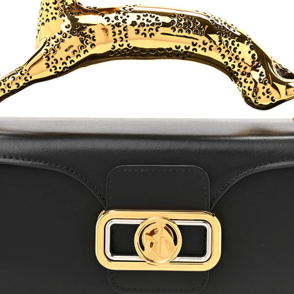 Lanvin Calfskin Logo Medium Cat Pencil Bag Black 7 of 9