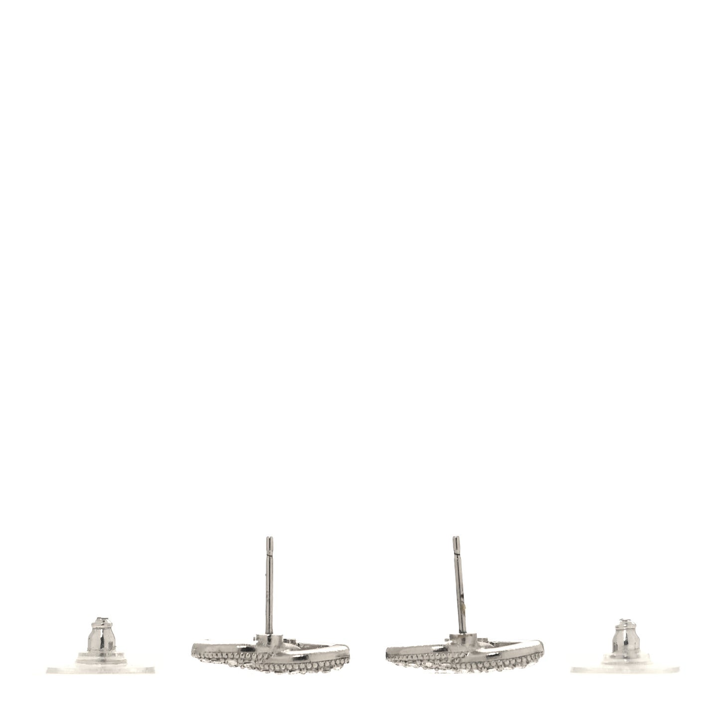 Crystal CC Earrings Silver