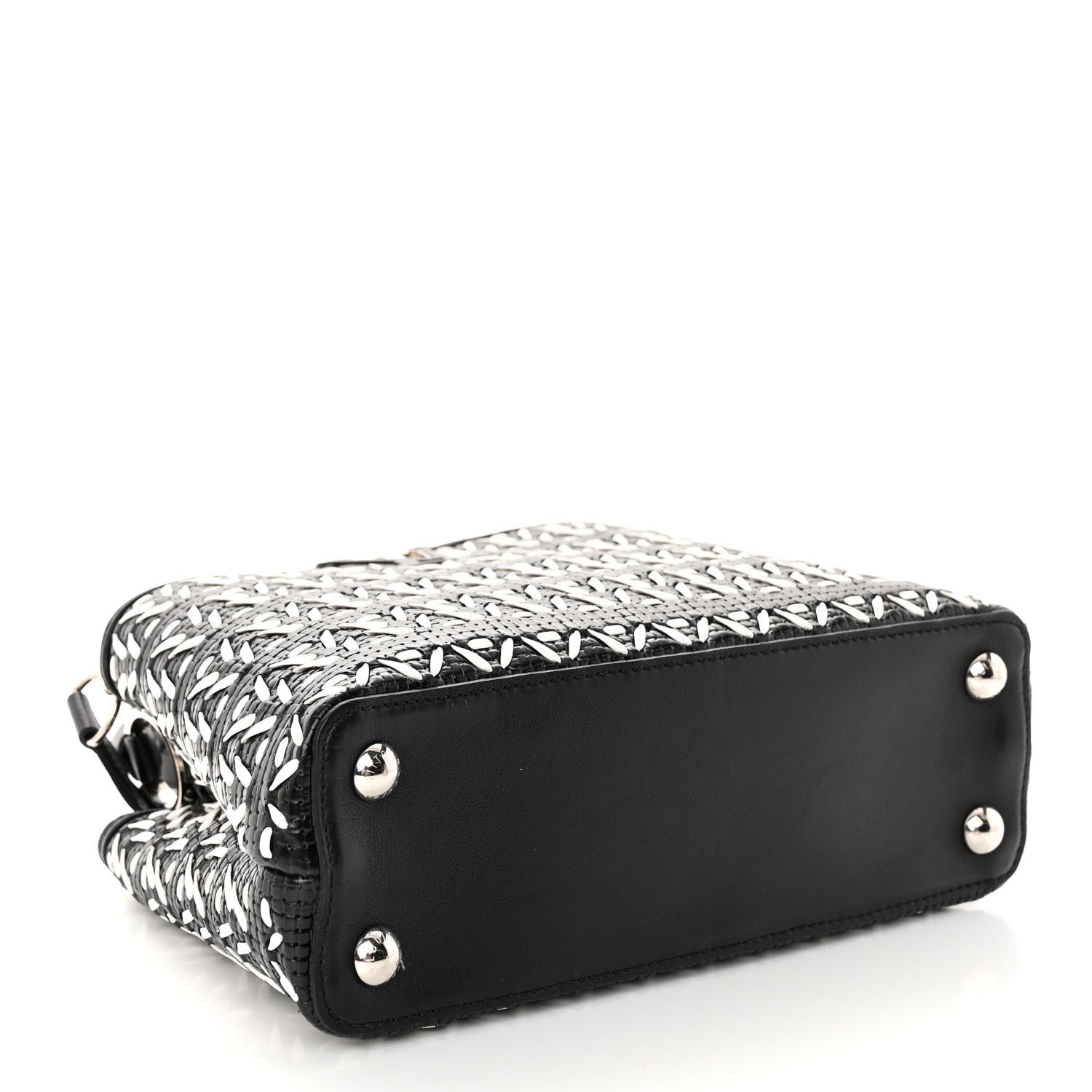 Louis Vuitton Calfskin Plaited Capucines BB Black 4 of 9