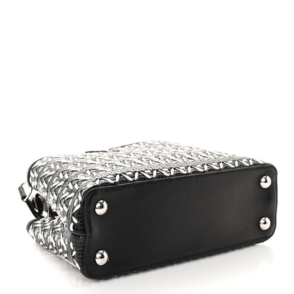 Louis Vuitton Calfskin Plaited Capucines BB Black 4 of 9