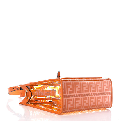 Fendi TPU FF Vitello Century Plexiglass Small Runaway Shopper Tote Aranciata 4 of 10
