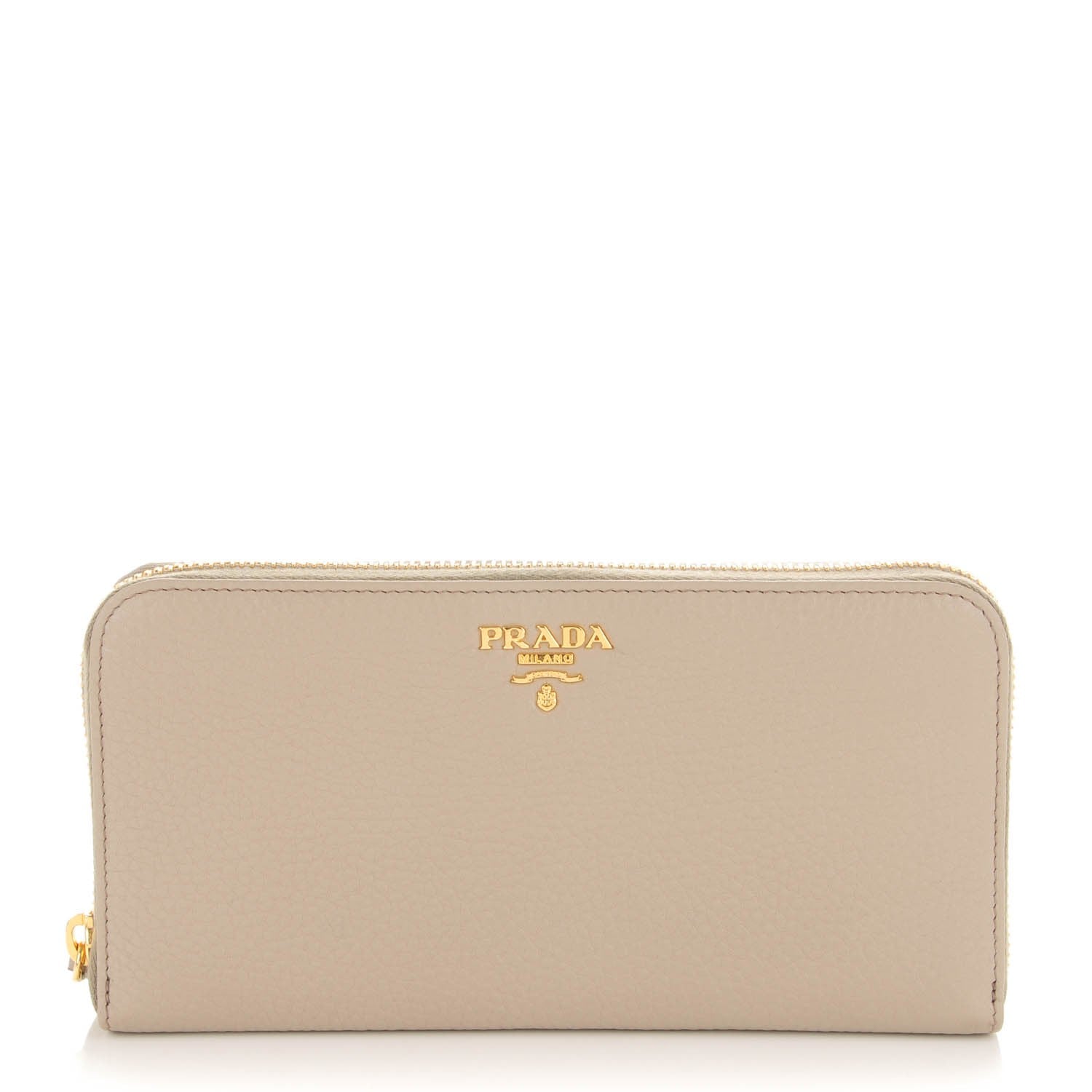 Prada Vitello Phenix Zip Around Wallet Pomice 1 of 7