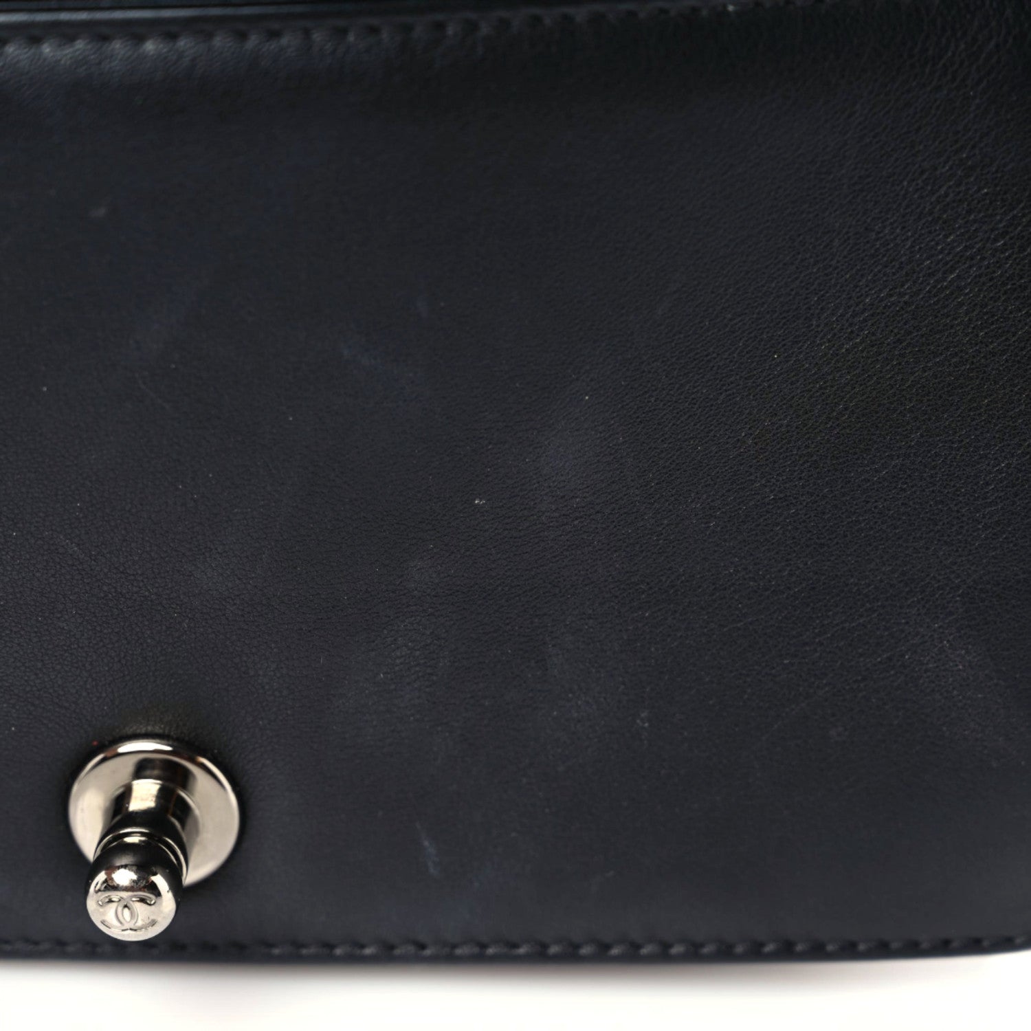 Chanel Calfskin Chain Chevron Small Boy Flap Black 17 of 18